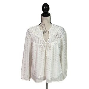 New Old Navy M Gold Polka Dot Blouse